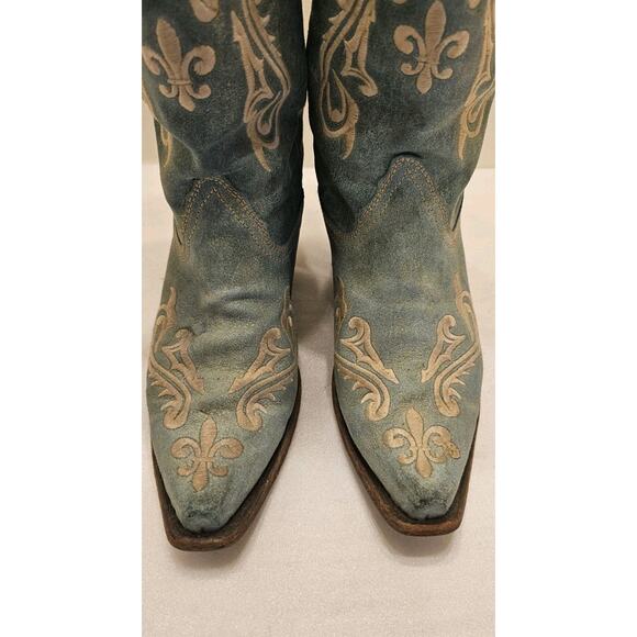 Corral Women's Turquoise Blue Cortez Cowboy Snip Toe Boots Style R1973 Sz‎ 7.5 M - Picture 4 of 16